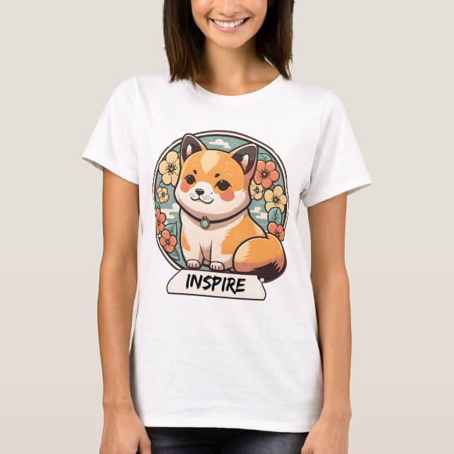 T-shirt Coupe Cute Shiba Inu (Devant)
