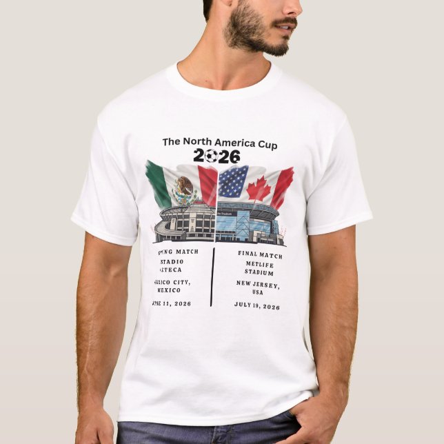 T-shirt Coupe d'Amérique du Nord de football 2026 (Devant)