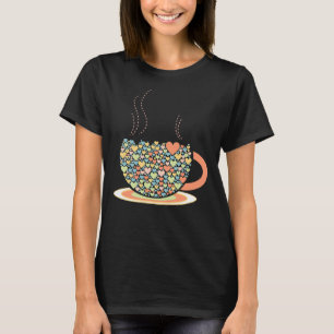 T-shirt Coupe D'Amour Café Amateurs De Thé Barista Coeur D