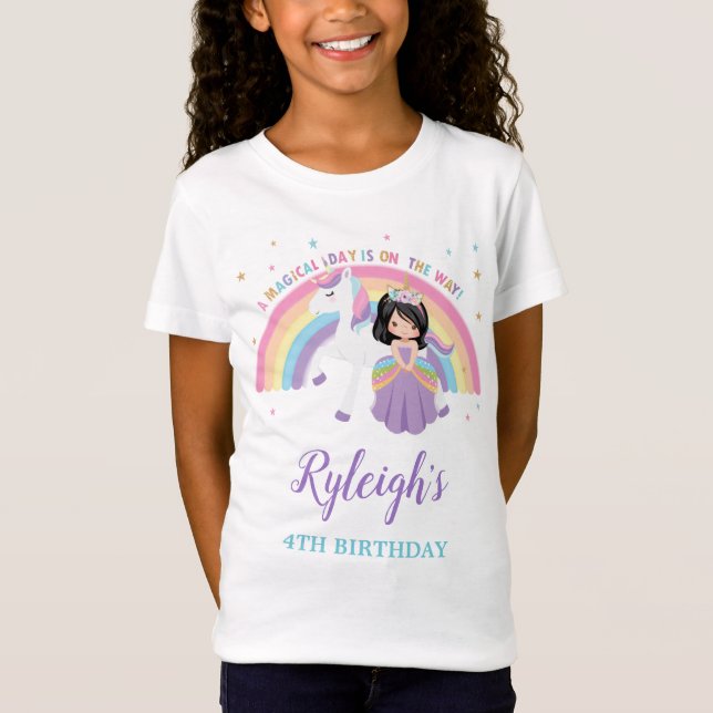 T-Shirt Coupe d'anniversaire de la mignonne princesse et d (Devant)