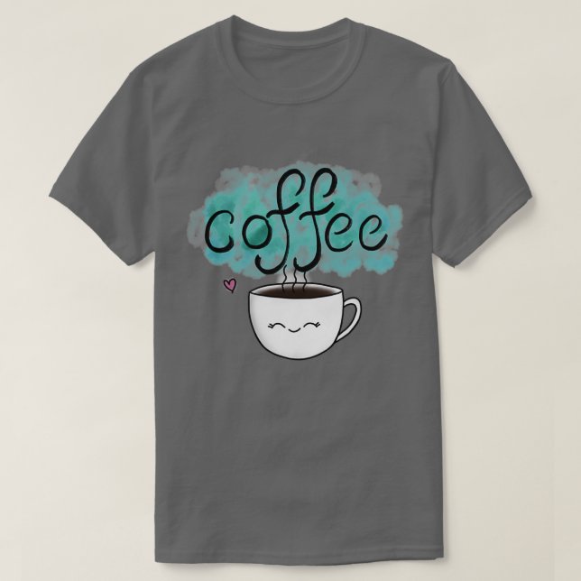 T-shirt Coupe de café mignonne 2 (Design devant)