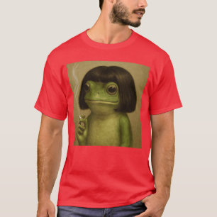 T-shirt Coupe de cheveux Bob de grenouille drôle fumeur Mè