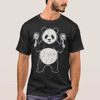 T-shirt Coupe de cheveux d'animal drôle de barber Panda