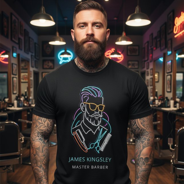 T-shirt Coupe de cheveux professionnelle de barbier Rasage (Créateur téléchargé)