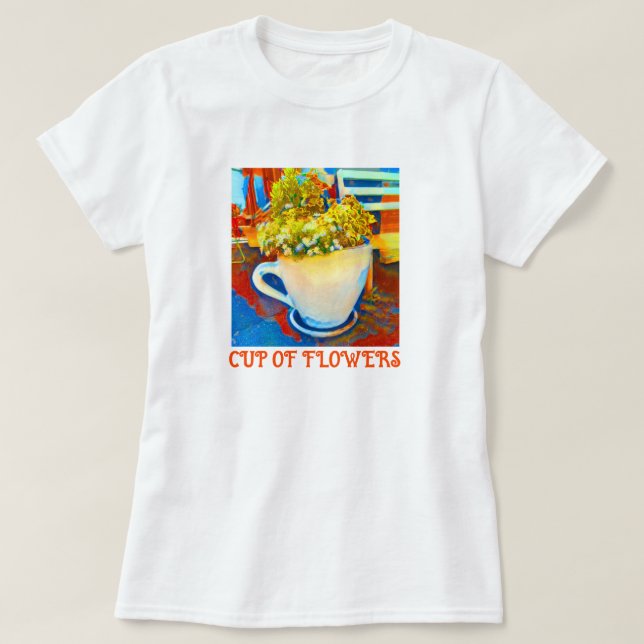 T-shirt Coupe De Fleurs Planteur De Café Mug (Design devant)