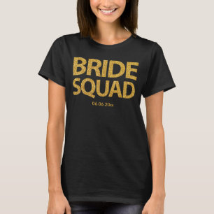 T-shirt Coupe de mariée personnalisée Séquins d'or Débarde
