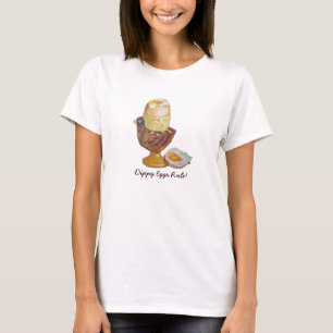 T-shirt Coupe d'oeuf et d'oeuf de poule avec le slogan amu