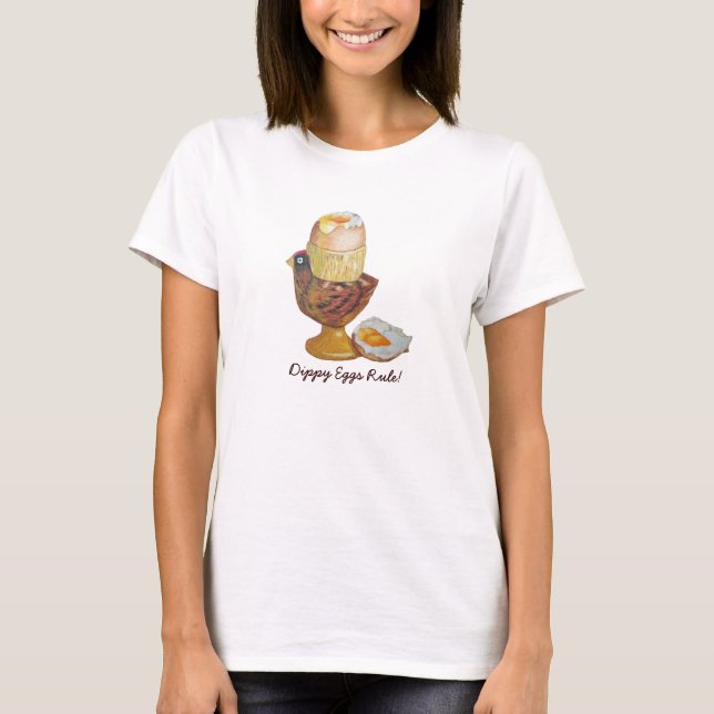 T-shirt Coupe d'oeuf et d'oeuf de poule avec le slogan amu (Devant)