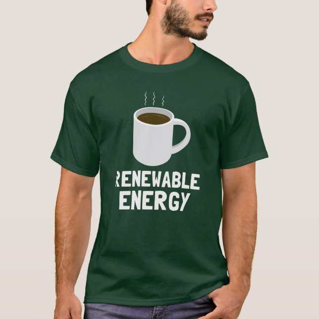 T-shirt Coupe du café d'énergie renouvelable (Devant)