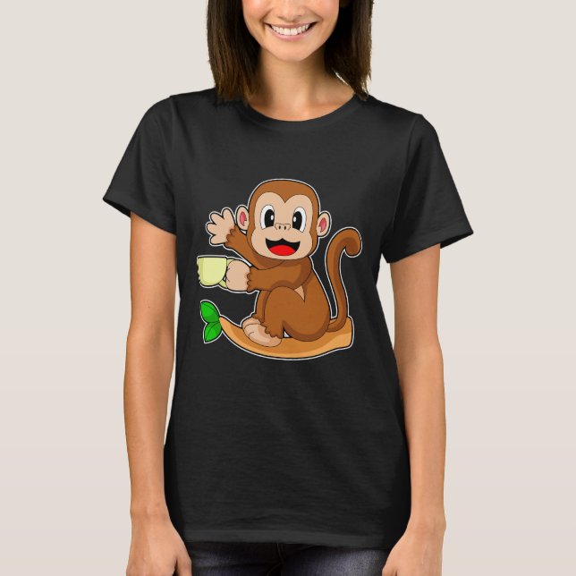 T-shirt Coupe du café singe (Devant)