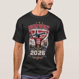 T-shirt Coupe du Monde 2026 Norvège Design vintage Les Vik
