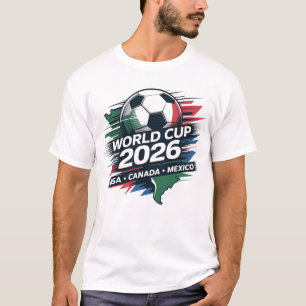 T-Shirt Coupe du Monde 2026 USA Canada Mexique Foo
