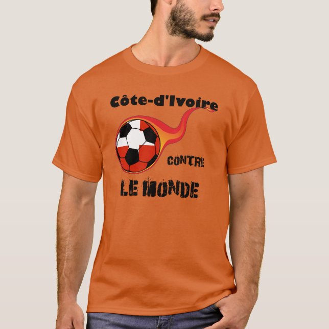 T-shirt Coupe du monde - Côte-d'Ivoire contre le monde (Devant)