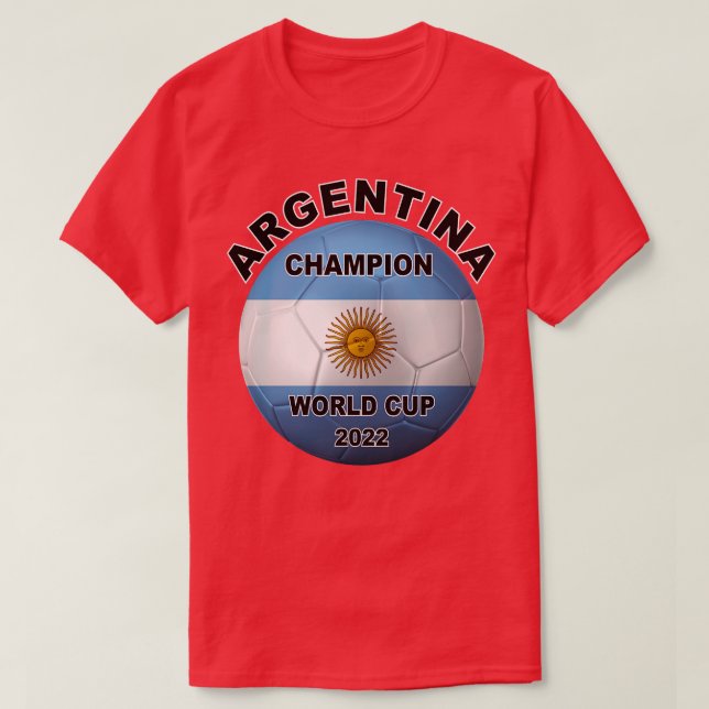 T-shirt Coupe du Monde de Champion d'Argentine 2022 (Design devant)