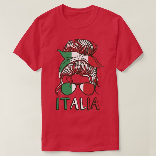 T-shirt Coupe du monde de football Italia Drapeau Italien  (Design devant)