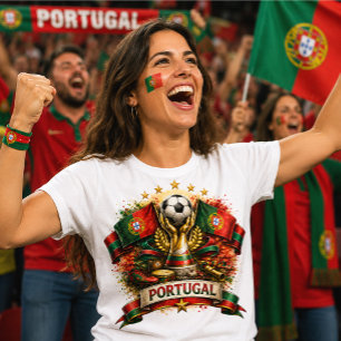 T-shirt Coupe du Monde de Football Portugais Soccer Portug