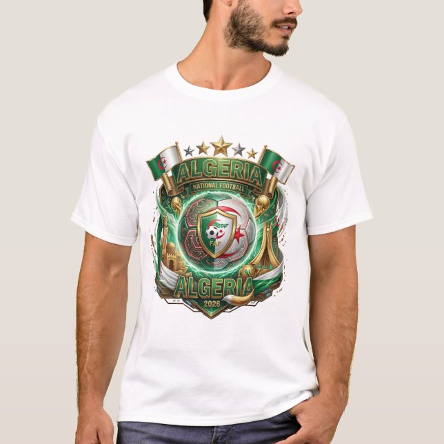T-shirt Coupe du Monde FIFA 2026 - Algérie (Devant)