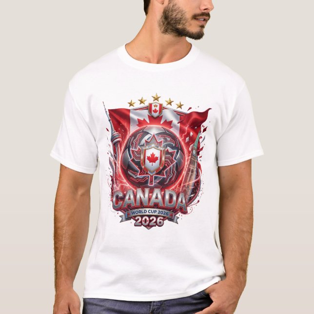 T-shirt Coupe du Monde FIFA 2026 - Canada (Devant)