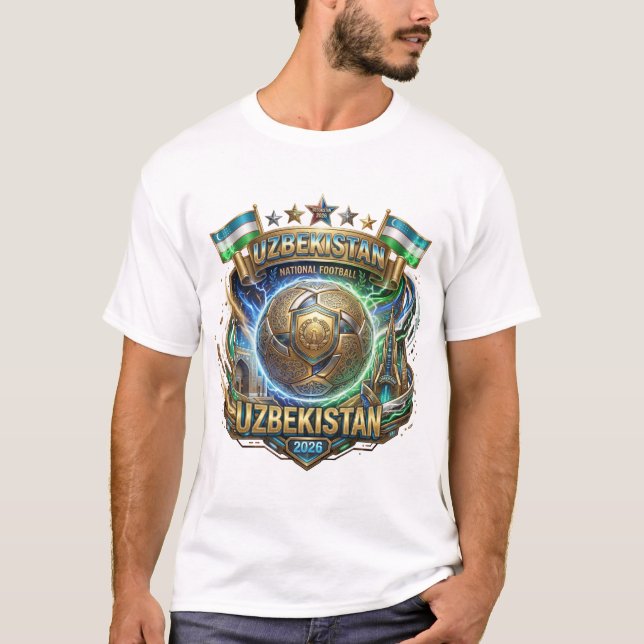 T-shirt Coupe du Monde FIFA 2026 - Ouzbékistan (Devant)