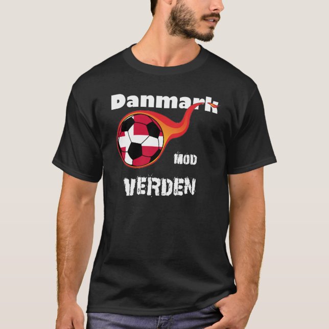T-shirt Coupe Du Monde - Le Danemark Contre Le Monde (Devant)