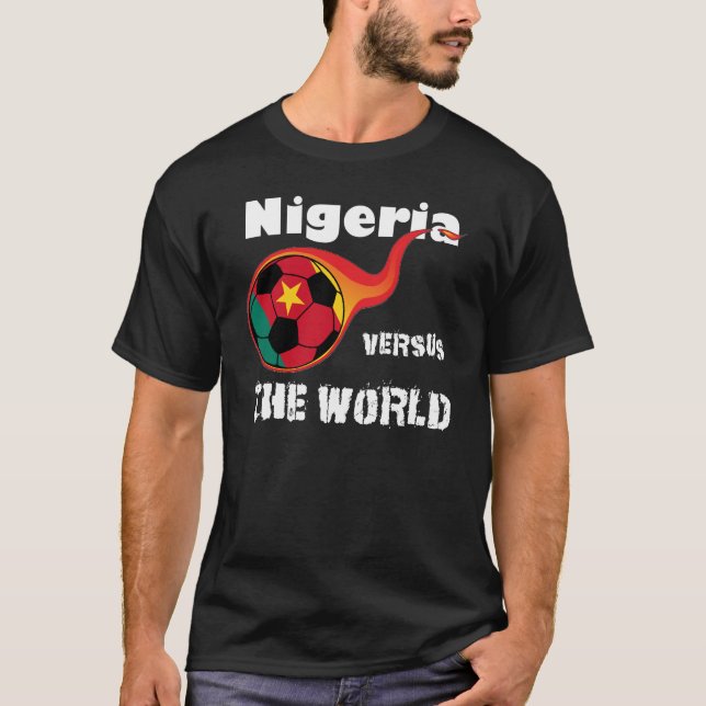 T-shirt Coupe Du Monde - Le Nigeria Contre Le Monde (Devant)