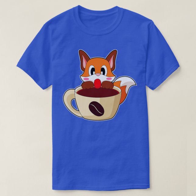 T-shirt Coupe Fox de café (Design devant)