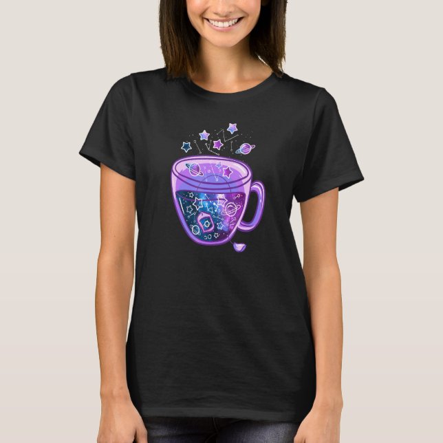 T-shirt Coupe Galaxy Vaporwave Japanesecup De Thé Galaxy (Devant)
