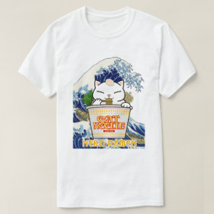 T-shirt Coupe Noodle Ramen Chat