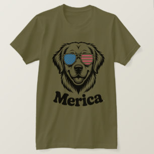 T-shirt "Coupe patriotique à Shades - 4 juillet Dog Pride