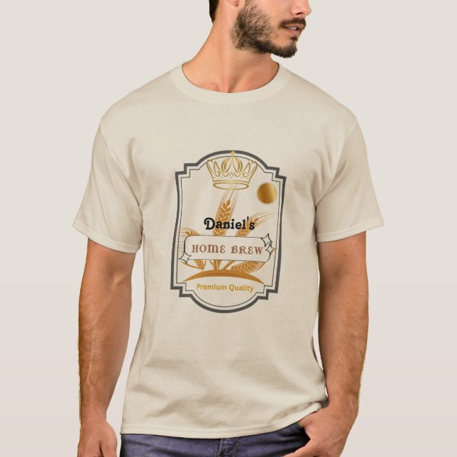 T-shirt Coupe personnalisée de verre de bière (Devant)