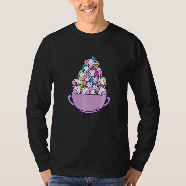 T-shirt Coupe Pleine D'Unicornes (Devant)