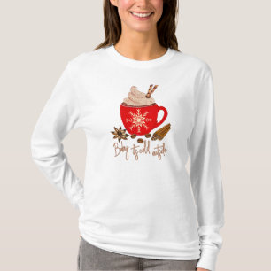 T-shirt *~* Coupe rouge BÉBÉ SON FROID DEHORS Noël
