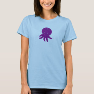 T-shirt Coupe violet octopus Ancien imprimé