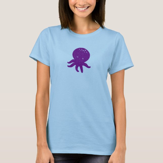 T-shirt Coupe violet octopus Ancien imprimé (Devant)