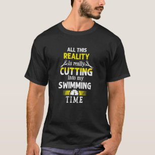 T-shirt Couper dans mon temps de natation Humour nage