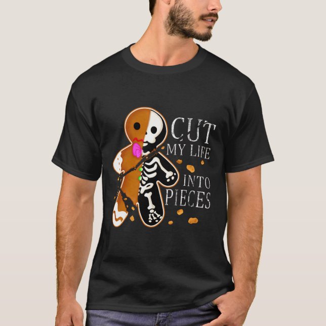 T-shirt Couper Ma Vie En Morceaux Pain D'Oeuvre Noël (Devant)