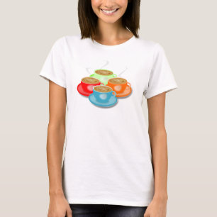 T-shirt Coupes de café colorées
