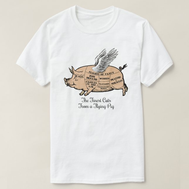 T-shirt Coupes de cochon volantes (Design devant)