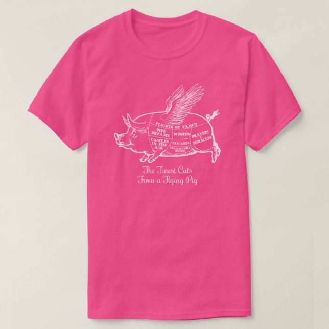 T-shirt Coupes de cochon volantes (Design devant)