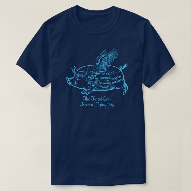 T-shirt Coupes de cochon volantes (Design devant)