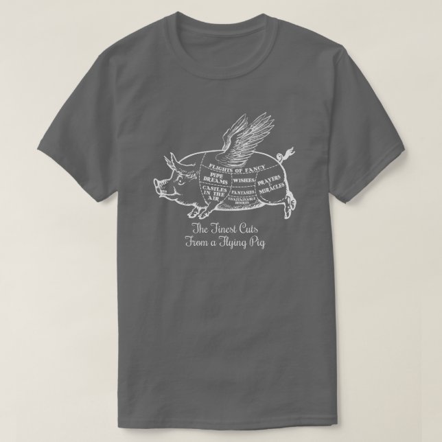 T-shirt Coupes de cochon volantes (Design devant)