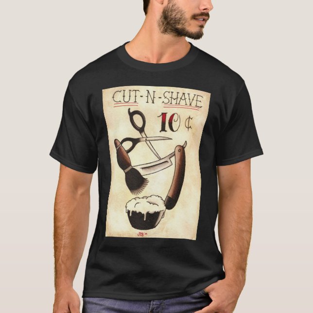 T-shirt Coupez la chemise de tatouage de rasage de N (Devant)