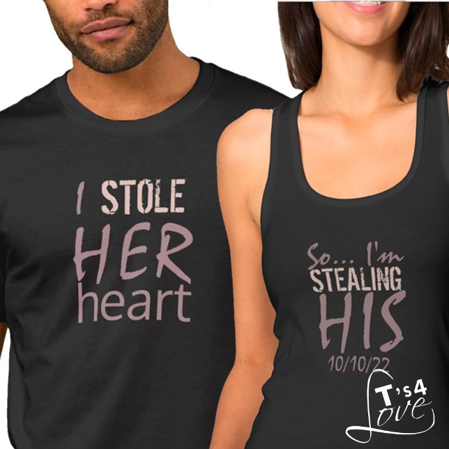 T-shirt couple (Partners in Crime & Love! These tees say it all. 💕 (shirts sold separately.))