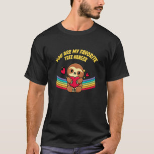 T-shirt Couple accroché à l'arbre préféré Paresseux