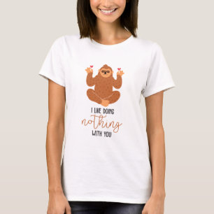 T-shirt Couple Art J'Aime Ne Rien Faire Avec Toi