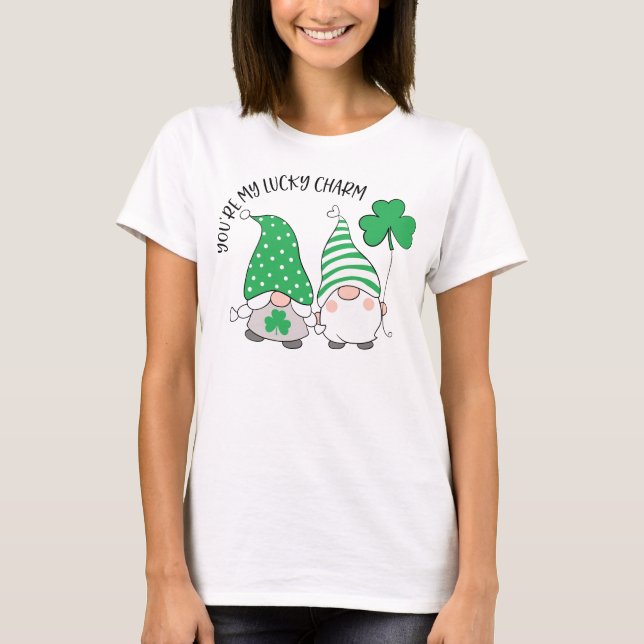 T-shirt couple avec Jour de la Saint Patrick vous avez du  (Devant)