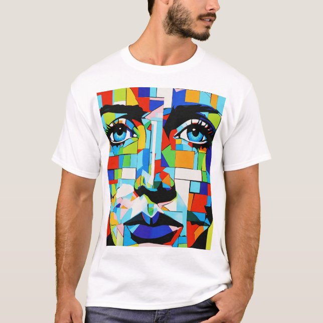 t-shirt couple avec look élégant (Devant)