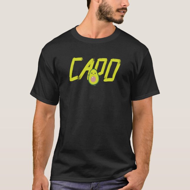T-shirt Couple d'avocat Cado Végétalien (Devant)