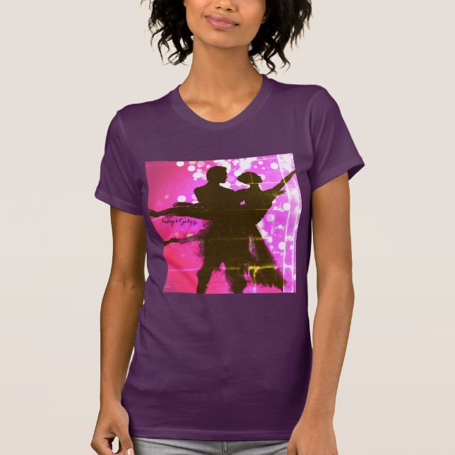 T-shirt Couple de Ballet en rose (Devant)