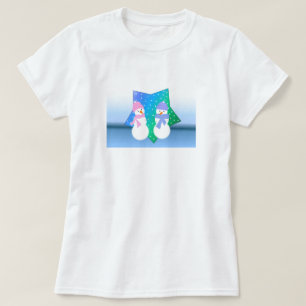 T-shirt Couple de bonhomme de neige